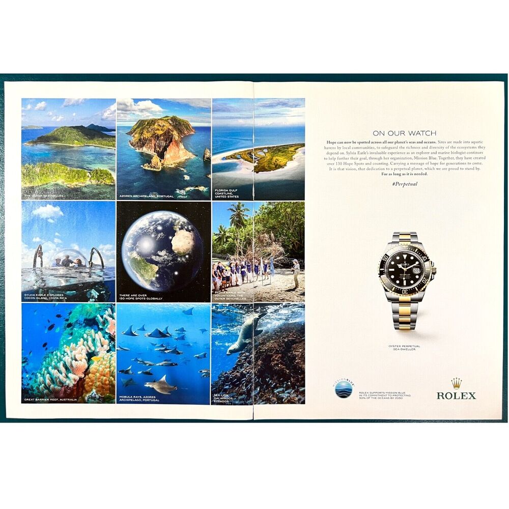 ROLEX Oyster Perpetual Submariner Date Divers Watch 2 Page Print Ad 2021